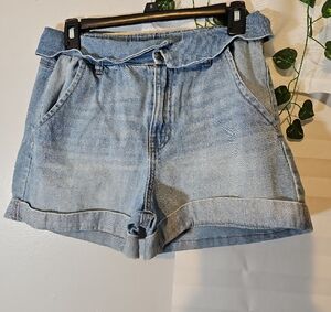 Sincerely Jules Light Blue Jean Shorts High-Waisted Cuffed